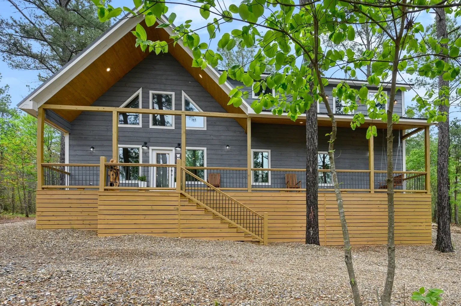 Front exterior of cabin